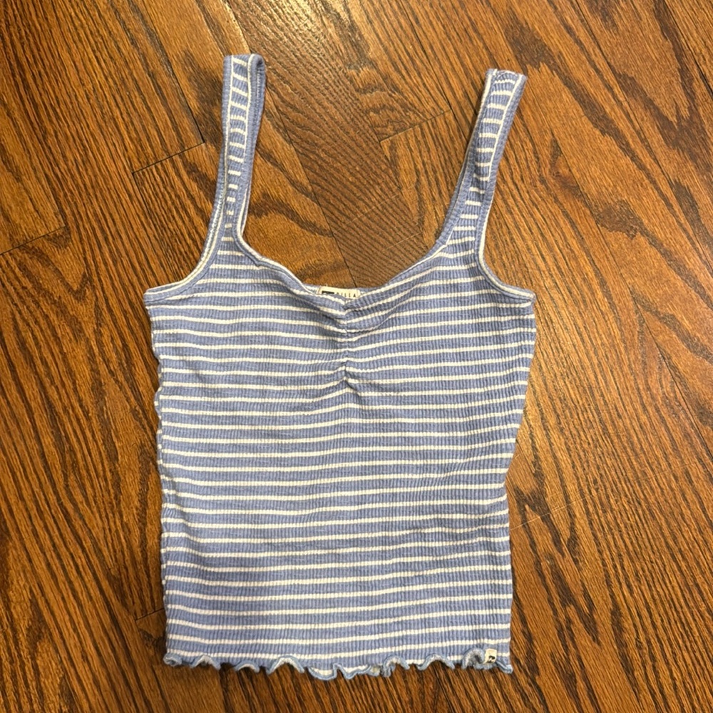 Billabong women’s casual blue striped tank size S